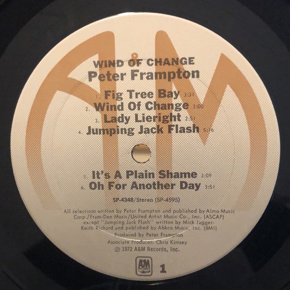 Peter Frampton Wind Of Change Vinyl Lp '72